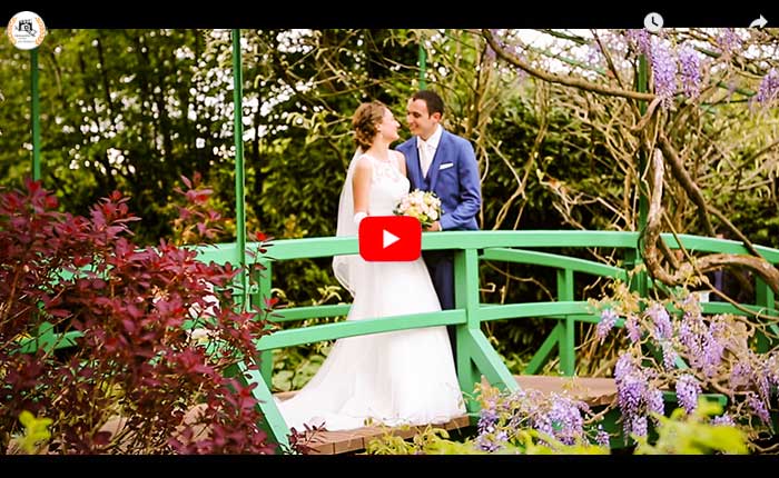 Vidéaste mariage Giverny en Normandie, vidéo mariage à Giverny, vidéo couple de mariage au jardin Claude Monet à Giverny