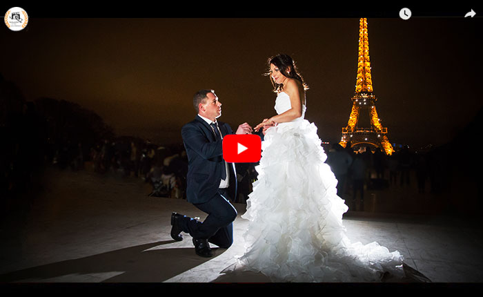 Vidéaste séance vidéo couple engagement, pre-wedding, Day After, Paris by Night