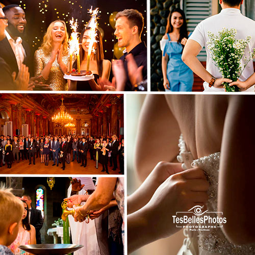 Photographe événementiel réalisant des reportages photo pour mariages, anniversaires, baptêmes, couples et entreprises