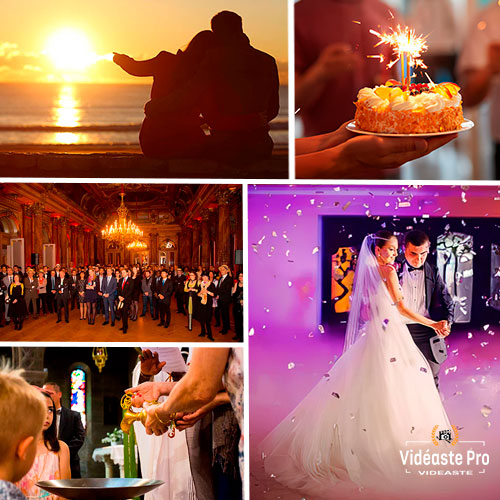 Reportages vidéo de mariage, baptême, anniversaire, entreprise et séances couple