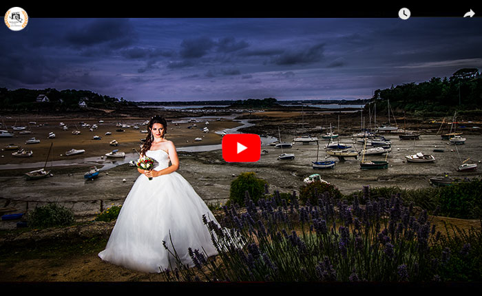Vidéaste mariage dans les Côtes‑d’Armor – séance couple de mariés à Dinan, naturelle, élégante et romantique en décor breton