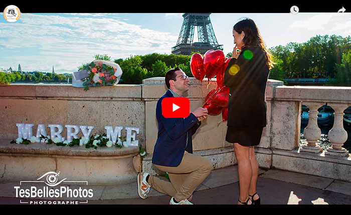 Vidéaste séance vidéo demande en mariage Paris